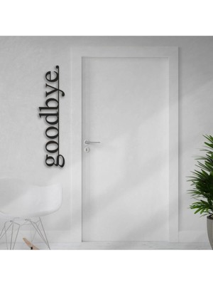 Buççin Online Mağaza  Goodbye Ahşap Duvar Yazısı Ahşap Siyah