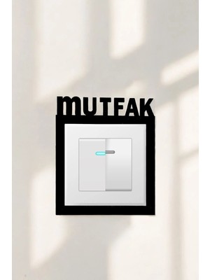 Buççin Online Mağaza  Muyika Dekoratif Priz Çerçevesi Mdf Mutfak Ahşap Siyah