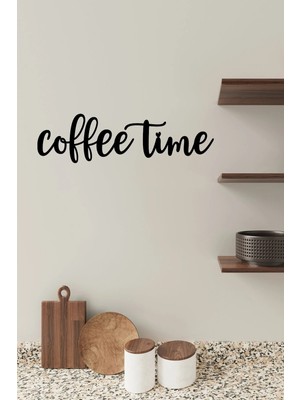 Buççin Online Mağaza  Coffee Time Duvar Yazı Ahşap Yazılar Duvar Dekorasyon Mutfak Dekor Mutfak Süsleri Ahşap Siyah