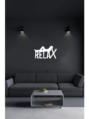 Buççin Online Mağaza  Relax Sakin Beyaz Ahşap Tablo Mdf Lazer Kesim 3mm Duvar Dekorasyon Süsü (Kendinden Yapışkanlı) Ahşap