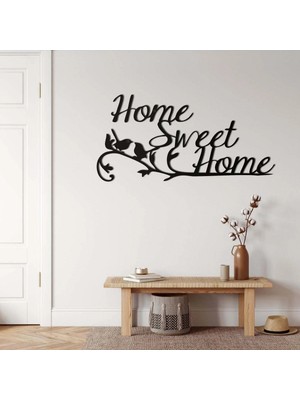 Buççin Online Mağaza  Sweet Home Metal Duvar Dekoru Metal Siyah