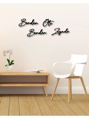 Buççin Online Mağaza  Siyah Ahşap Benden Öte Benden Ziyade Duvar Dekoru - Salon Oturma / Yatak Odası Için 50X70 cm Tablo A
