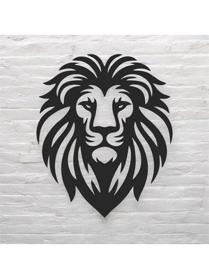 Buççin Online Mağaza  Dekoru, Aslan 40 cm Lazer Kesim Metal Duvar Çok Renkli Araba