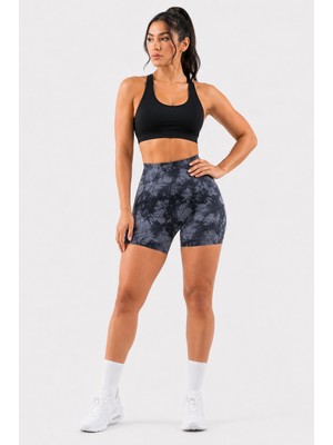 Gymhams Batik Marble Shorts Kalça Büzgülü Biker Şort – Push-Up Toparlayıcı & Şekillendirici