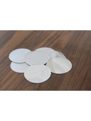 Buççin Online Mağaza  Ayna Pleksi Gümüş 5 cm Çaplı 50 Adet Dekor Ürünü Plastik Gri