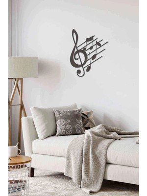 Buççin Online Mağaza  Melodi Müzik Nota 3D Mdf Ahşap Tablo Evinize Ofisinize Yeni Tarz Wall Art Ahşap Siyah