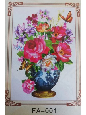 Buççin Online Mağaza  Duvar Dekoru 3D FA-001 30CM x 40CM FA-001 ( 2 Adet ) Ahşap Çok Renkli