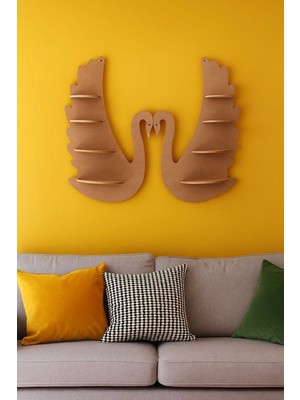 Buççin Online Mağaza  Özka Hobi Dekoratif Kuğu Raf(40 x 24) Kahverengi Belirtilmemiş