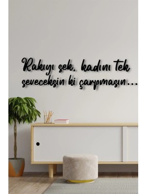 Buççin Online Mağaza  Siyah Ahşap Kadını Tek Seveceksin Duvar Dekoru - Salon Oturma Yatak Odası Için Mdf Tablo Seti Ahşap