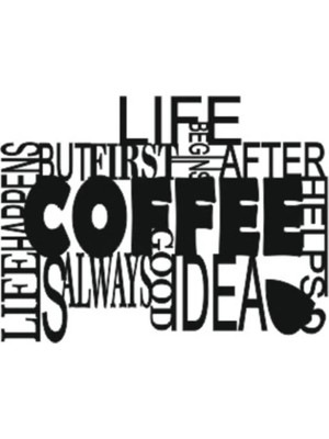 Buççin Online Mağaza  Coffee Duvar Dekoru Ahşap Siyah