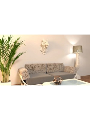 Buççin Online Mağaza  Duvar Askılı Dekoratif Ahşap Kurt Büstü 48X30X30 3dmodel Ahşap Çok Renkli