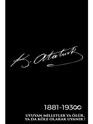 Buççin Online Mağaza  Ahşap Kemal Atatürk Imza Duvar Poster Ahşap Çok Renkli
