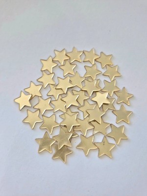 Buççin Online Mağaza  Gold Pleksi Yıldız,yapışkanlı 1.5 cm Lik Gold Yıldız 50 Adet Plastik Sarı