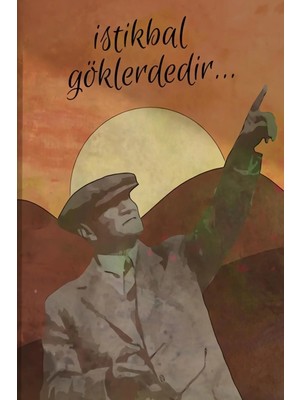 Buççin Online Mağaza  Ahşap Atatürk Istikbal Göklerdedir Duvar Poster Ahşap Çok Renkli