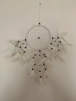 Buççin Online Mağaza  Düş Kapanı Rüya Kapanı Dream Catcher Dream Catcher 16 cm Plastik Beyaz