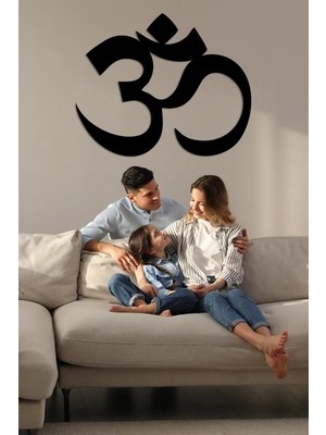 Buççin Online Mağaza  Om Namaste Metal Duvar Dekoru Metal Siyah