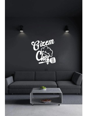 Buççin Online Mağaza  Isime Özel Chef Desenli Mutfak Ahşap Mdf Lazer Kesim 3mm Duvar Süsü Ahşap Beyaz