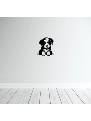 Buççin Online Mağaza  Köpek Figürü Duvar Modern Ahşap Tablo Dekor Siyah Renk 25 Cm. Ahşap Siyah