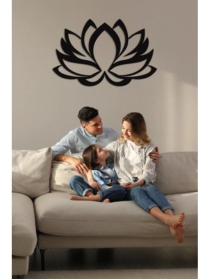 Buççin Online Mağaza  Lıly Blossom Çiçeği Metal Duvar Dekoru Metal Siyah