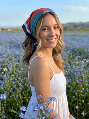 Trend Dokunuş 50-50 Saten Kadın Dört Farklı Renkte Kombinleceğiniz Renkli Fular Bandana