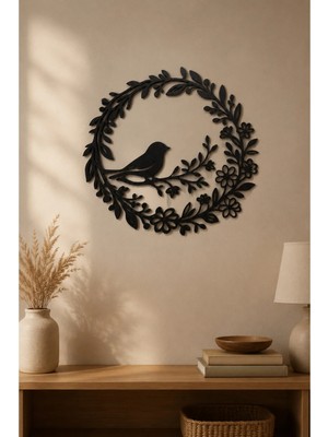 Buççin Online Mağaza  Kuş Temalı Duvar Dekorasyon Figürü Çocuk Odası Oturma Odası Oturma Odası Ofis Hediyelik 30CM Siyah P