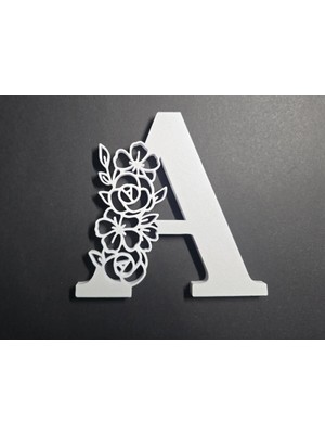 Buççin Online Mağaza  Dekoratif Duvar Dekoru A Harfi 11X11 cm Plastik Beyaz