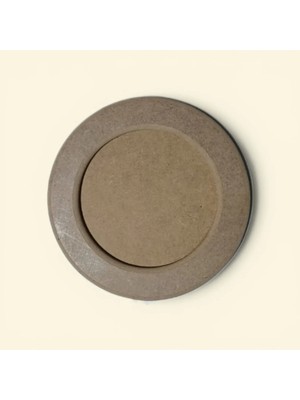 Buççin Online Mağaza  Ham Mdf Boyanabilir Ahşap Pano 19 cm Yuvarlak Duvar Panosu 10 mm Kalınlık Ahşap Bej
