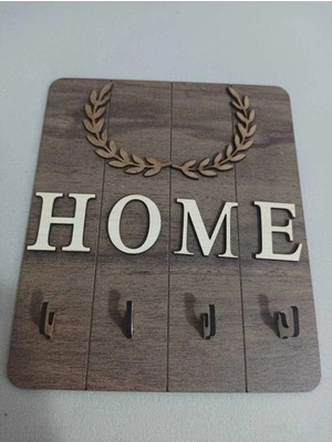 Buççin Online Mağaza  Home Dekoratif Anahtarlık Askılık Duvar Dekorasyonu Ahşap Kahverengi