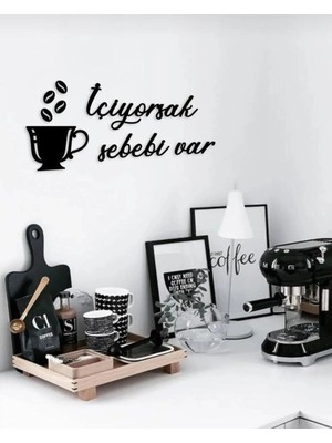 Buççin Online Mağaza  Mutfak Konsepti Kahve Köşesi Ahşap Siyah