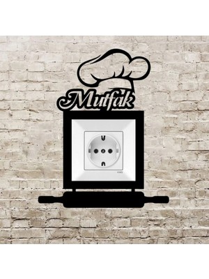 Buççin Online Mağaza  Dekoratif Priz/anahtar Çerçevesi Priz Süsü Mutfak Priz Çerçevesi Ahşap Siyah