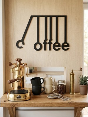 Buççin Online Mağaza  Coffee Yazılı Kahve Köşesi Duvar Süsü Modern Kahve Köşesi Dekoru Mutfak Coffee Bar Duvar Dekorasyon