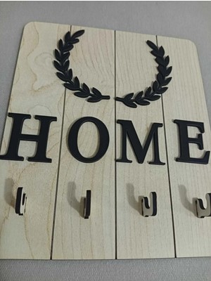 Buççin Online Mağaza  Home Dekoratif Anahtarlık Askılık Duvar Dekorasyonu Ahşap Bej