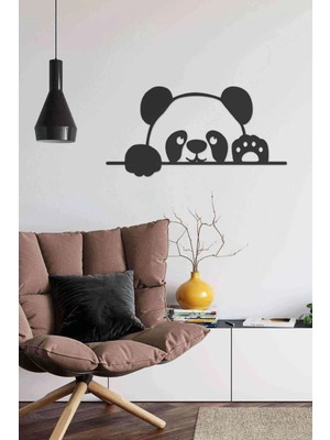 Buççin Online Mağaza  Panda Mdf Tablo Wall Art Ahşap Siyah
