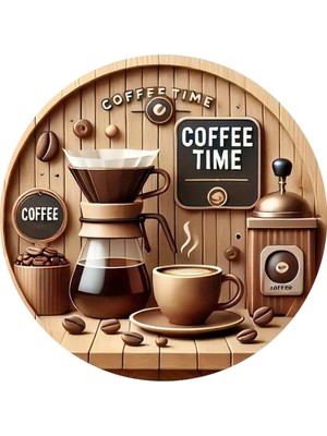 Buççin Online Mağaza  Kahve Köşesi Cafe Duvar Süsü Kahve Sevenlere Özel 25X25 Duvar Dekoru Ahşap Çok Renkli