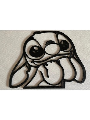 Buççin Online Mağaza  Stitch Duvar Dekoru Plastik Siyah