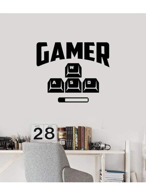 Buççin Online Mağaza  Gamer Yazısı Oyun Konsolu ve  W A S D Yazılı Duvar Tablosu Ahşap Siyah