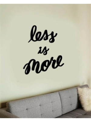Buççin Online Mağaza  Siyah Ahşap Less Is More Duvar Dekoru Salon Oturma / Yatak Odası Için Lazer Kesim 50X40CM Mdf Tablo
