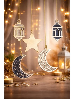 Buççin Online Mağaza  Pleksi Ayna Dekoratif Ramazan Duvar Süslemeleri Ahşap Kahverengi