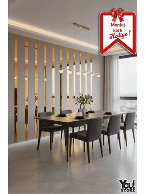 Buççin Online Mağaza  Şerit Gold (Altın) Ayna Yapışkanlı Pleksi 5 Adet 2,5X100 cm Plastik Altın