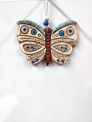 Buççin Online Mağaza  Seramik Mini Kelebek Dekoratif Duvar Süsü 13X10 cm Seramik Beyaz