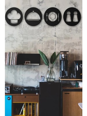 Buççin Online Mağaza  Kitchen Yiyecek Içeçecek Çatal Kaşık Mutfak Kafe Duvar Dekor Tablo Hediyelik Eşya Duvar Süsü Ahşap S