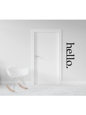 Buççin Online Mağaza  Dekoratif Mdf Hello Yazısı Siyah