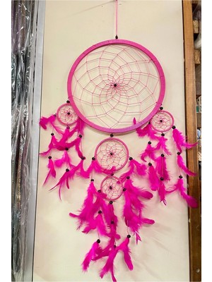 Buççin Online Mağaza  Düş Kapanı, Rüya Kapanı , Dreamcatcher 27X80 Pembe Iplik