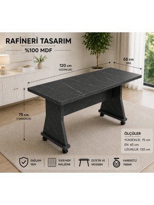 Rafineri Tasarım Stone Çok Amaçlı Masa Yemek Masası Mutfak Masası