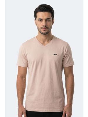 Slazenger Rıvaldo In Erkek V Yaka Taş Gri Tişört