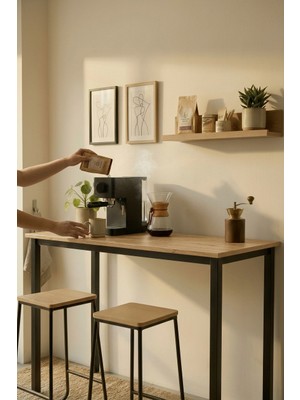 KODIGU 120CM x 45CM Bar Masası 90CM Yükseklik | Bar Mutfak Masası | Kahve Köşesi | Yemek Masası