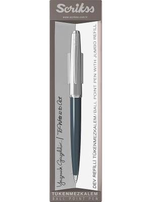 Scrikss 78 Tükenmez Kalem Lacivert 138 mm 14,50 gr Ölçülerle Kaliteli Yazım Deneyimi