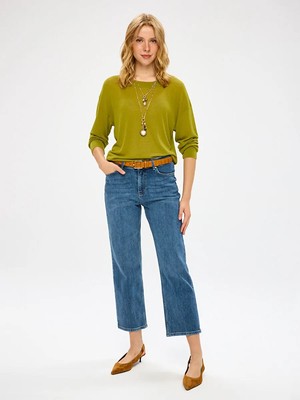 Faik Sönmez Mom Fit Beş Cep Elastanlı Jean Pantolon W27JPN009