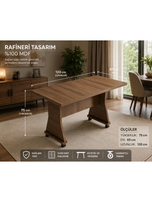 Rafineri Tasarım Stone Çok Amaçlı Masa Yemek Masası Mutfak Masası