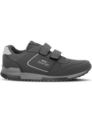 Slazenger Allure I Erkek Cırt Cırtlı Koyu Gri Günlük Spor Ayakkabısı